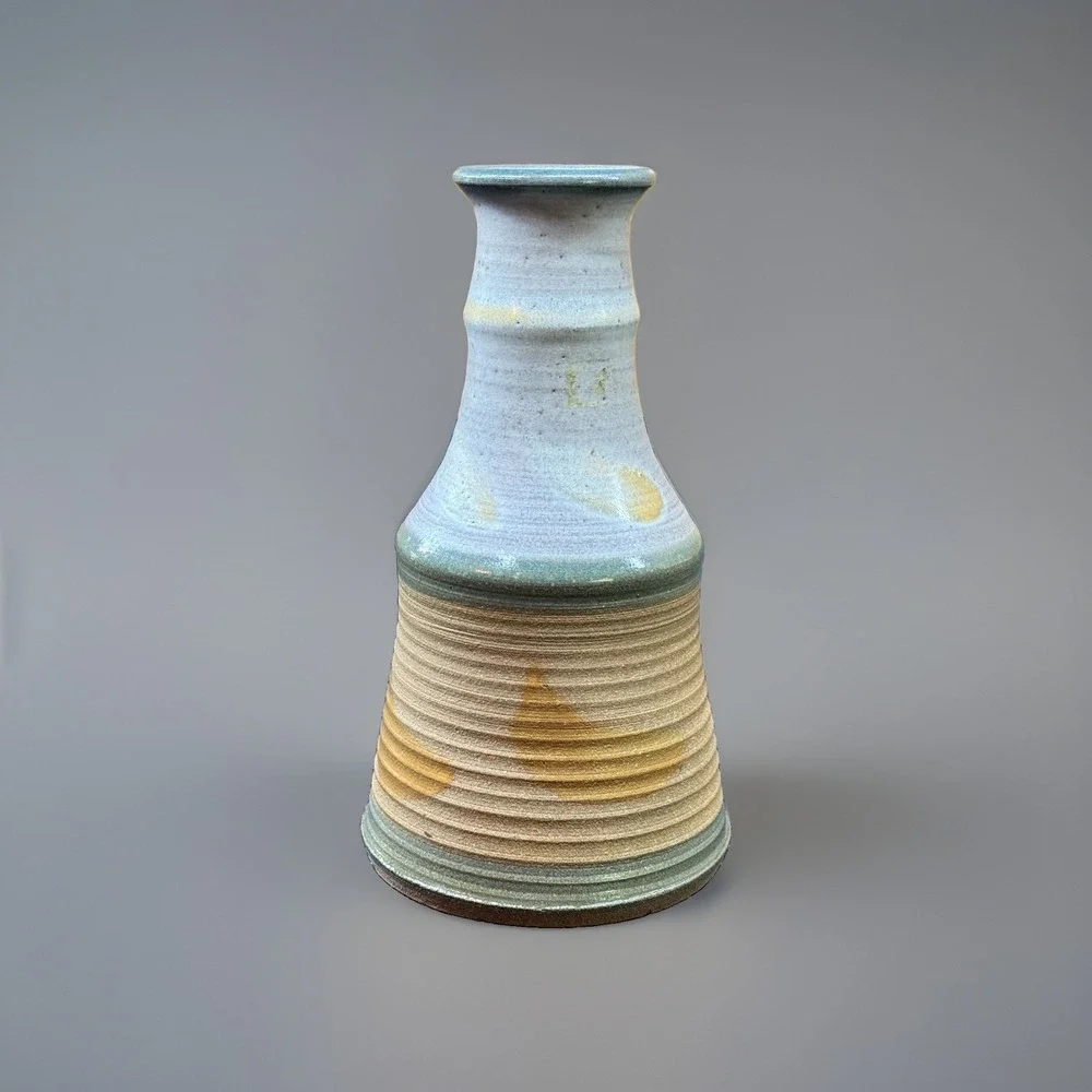 Vintage Signed Studio Art Pottery Vase Hand Thrown 8